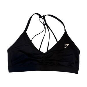 Gymshark Black Strappy Back Sports Bra size small workout exercise gym